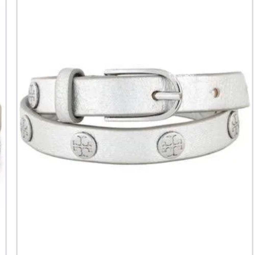 Tory Burch, silver double wrapped bracelet
